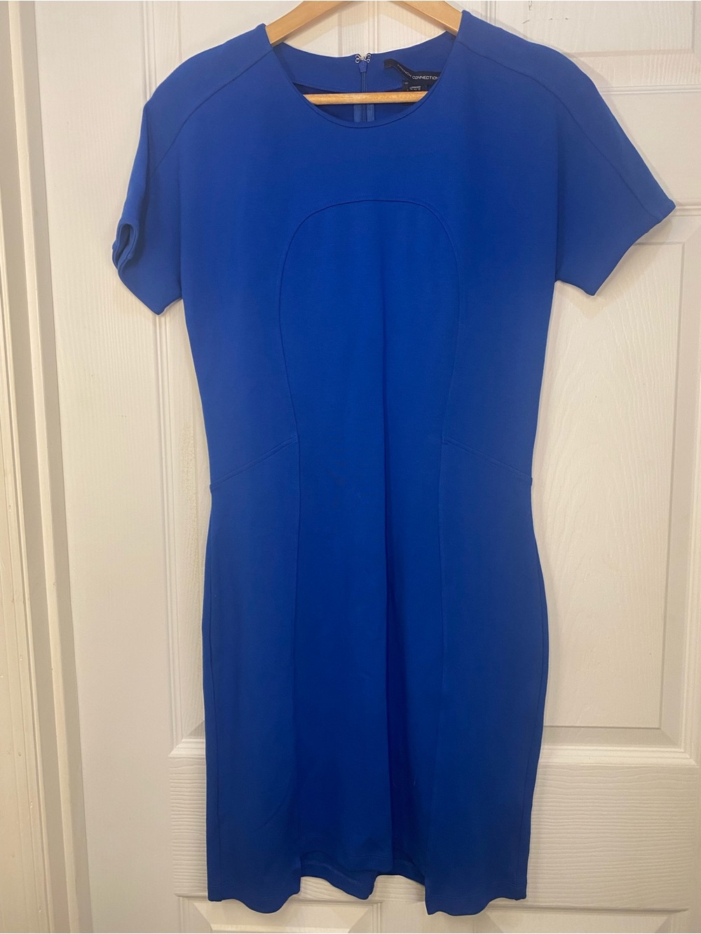 French Connection 10 Nordstrom Classic Short-Sleeve Royal Blue Sheath Dress